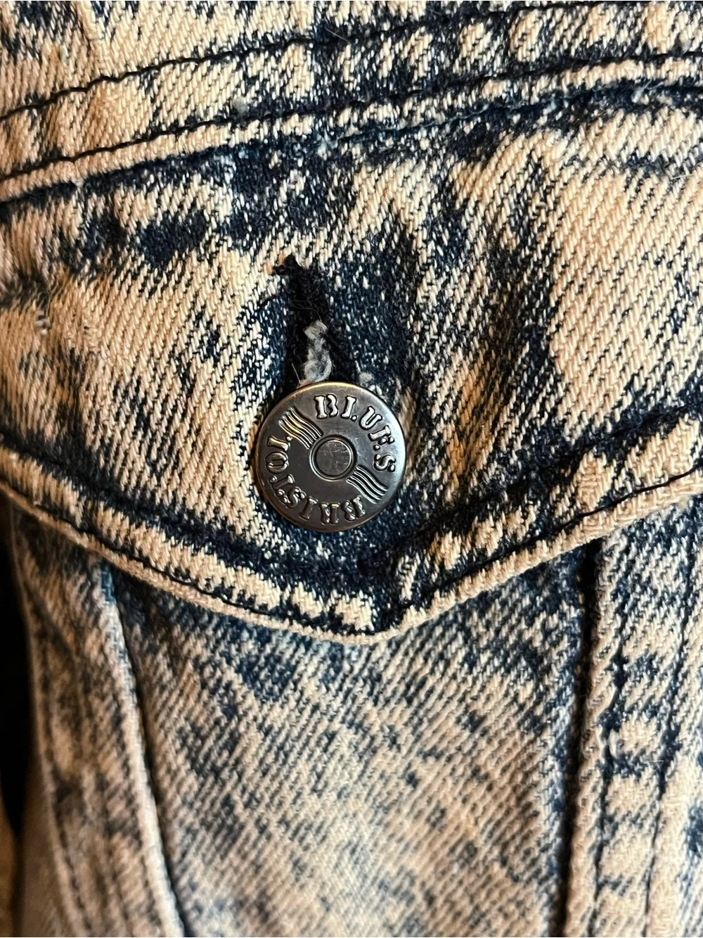 Acid Wash Denim Jacket - Light Blue